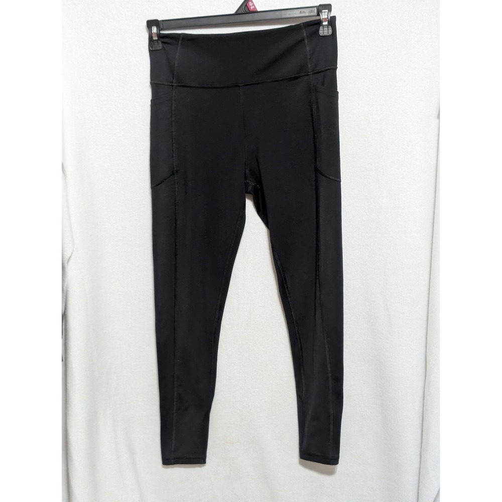 Victoria's Secret On Point Flow Leggings Black High Waist Pockets Size 12 Active